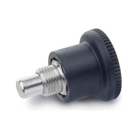 J.W. Winco Indexing Plunger Mini w/ Hidden Lock Lock-Out SS 4.5x12.0N Pressure M8x0.75 Thread 5x5mm Pin 8XRH5